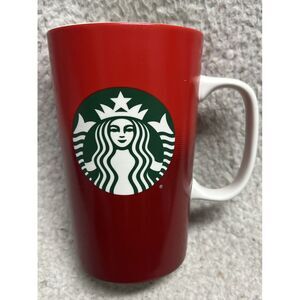Starbucks 2015 Mug Red Ombre 16 oz Tall Logo Mermaid Coffee Tea Cup Holiday XMAS